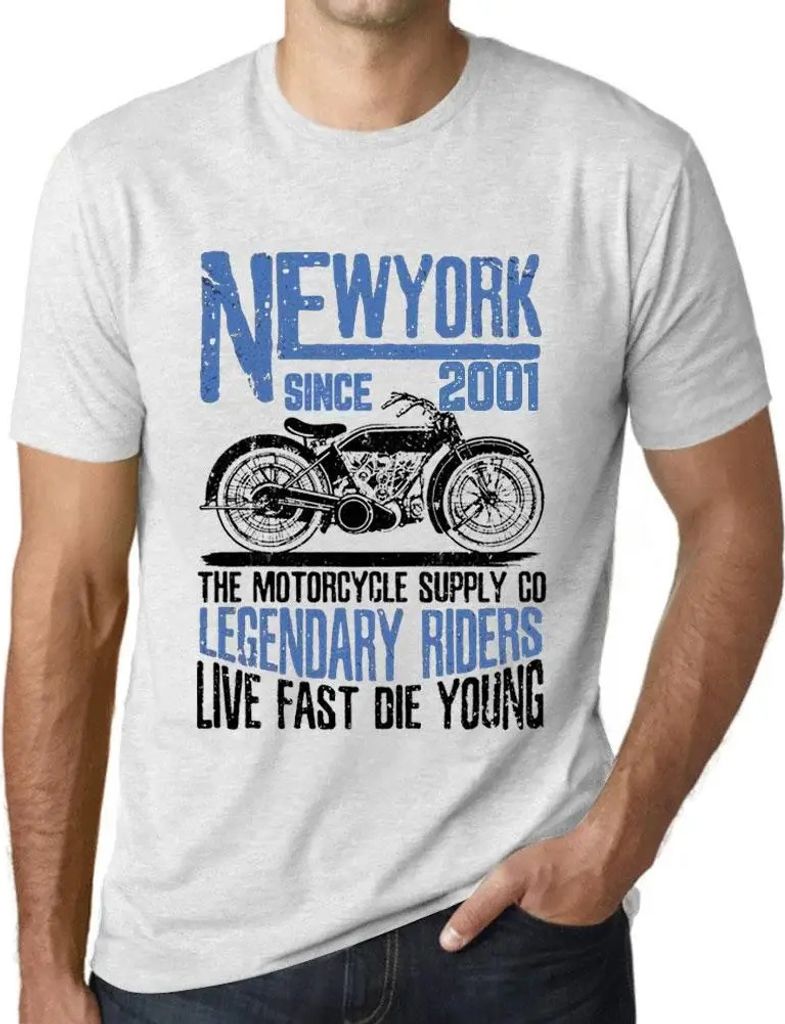 Herren Grafik T-Shirt Motorradlegende seit 2001 – Motorcycle Legendary Riders Since 2001 – Geschenk 23. Geburtstag Jahrestag 23 Jahre Jubiläum 23