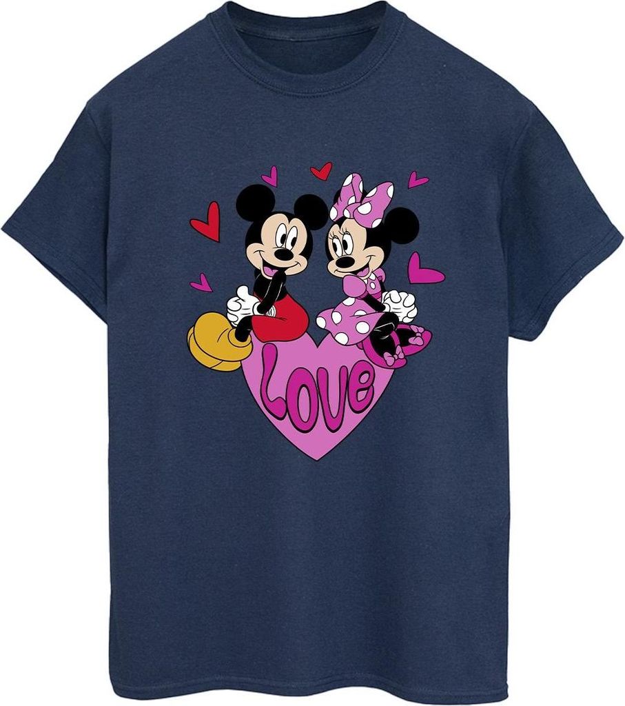 Disney - "Love Heart" T-Shirt für Damen BI54045 (4XL) (Marineblau)