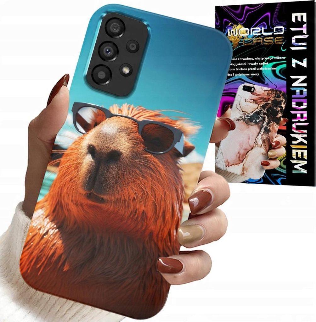 Etui Für Samsung Galaxy A33 5G - Süsses Wasserschwein, Wasserschwein Etui + Glas
