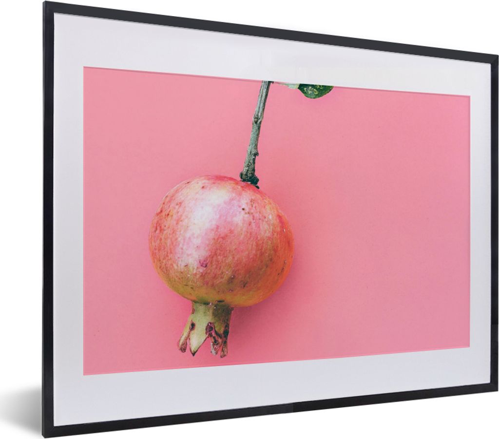 MuchoWow Gerahmtes Poster Pflanzen - Sommer - Rosa 40x30 cm - Poster mit Schwarzem Bilderrahmen Wandposter Rahmen Foto Bilder - Bilderrahmen - Po...