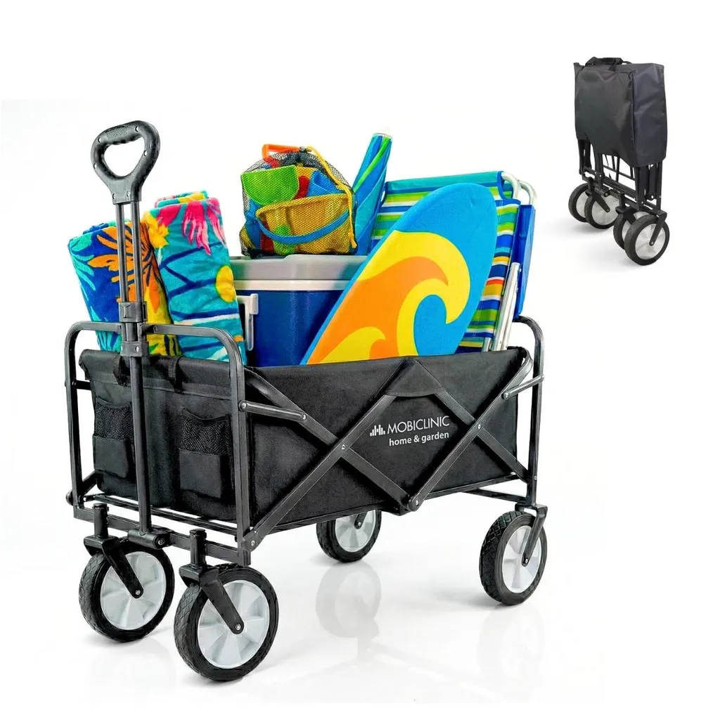 Chariot de jardin pliable Duna PRO Mobiclinic avec roues 360° et 100 kg