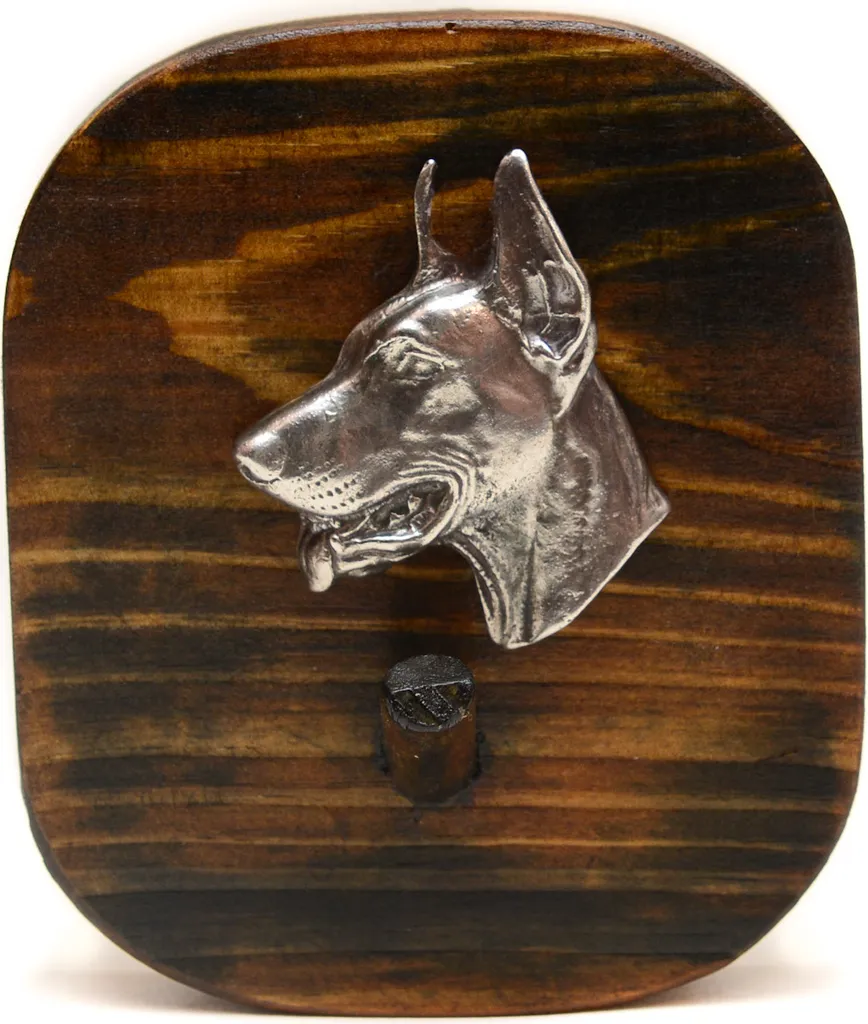 Dobermann I - Portalaccetto, portamedaglia per cani, gancio portachiavi del marchio Art-Dog