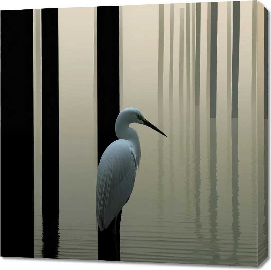 Quadro Zen Nebbia sull'acqua 70x70 | Arredo Parete Relax per Casa