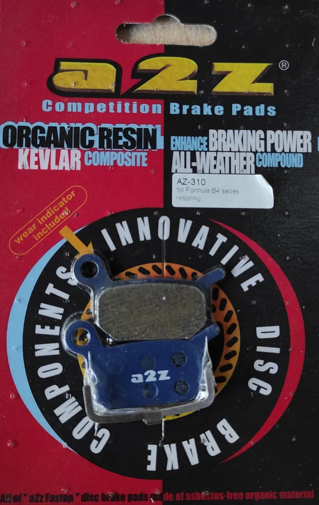 Plaquettes de frein semi-métalliques A2Z AZ-310 durables pour Formula B4