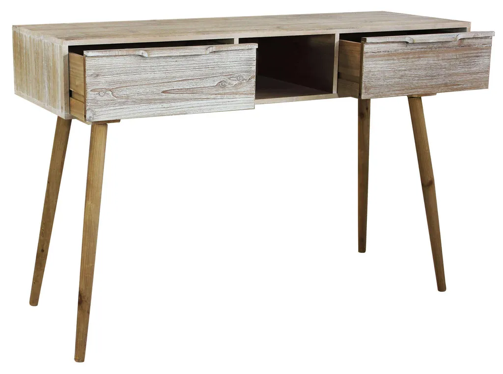 Petite console de rangement 2 tiroirs en bois pour optimiser l'espace - 2