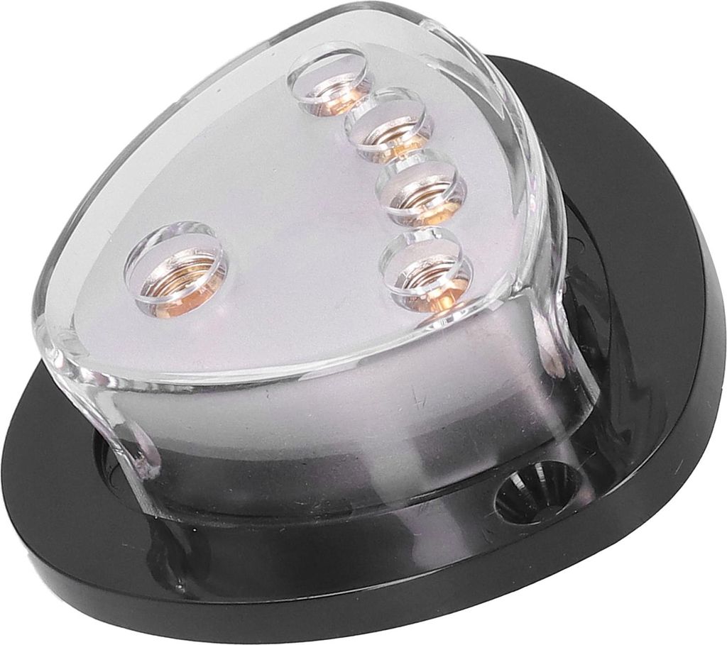 Stromsicherungs-Verteilerblockhalter, 1 Eingang, 4 Ausgänge, 0/4 AWG bis 4/8 für Autos, LKWs, Boote