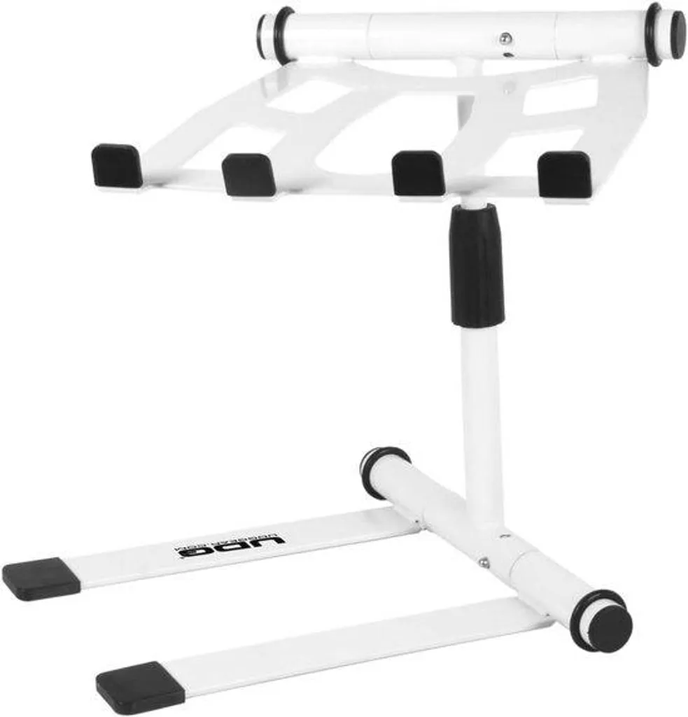 Pieds PC portables hauts et réglables - Support blanc stable et robuste