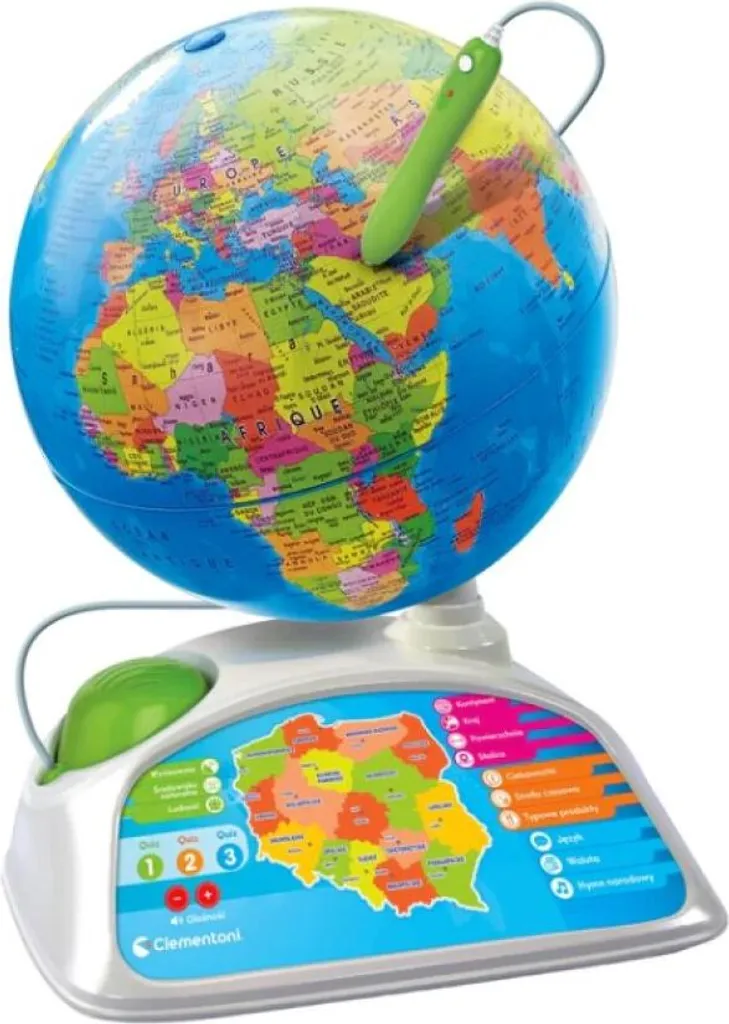 Globe interactif Clementoni 50847 - Jeu éducatif avec stylo parlant - 2