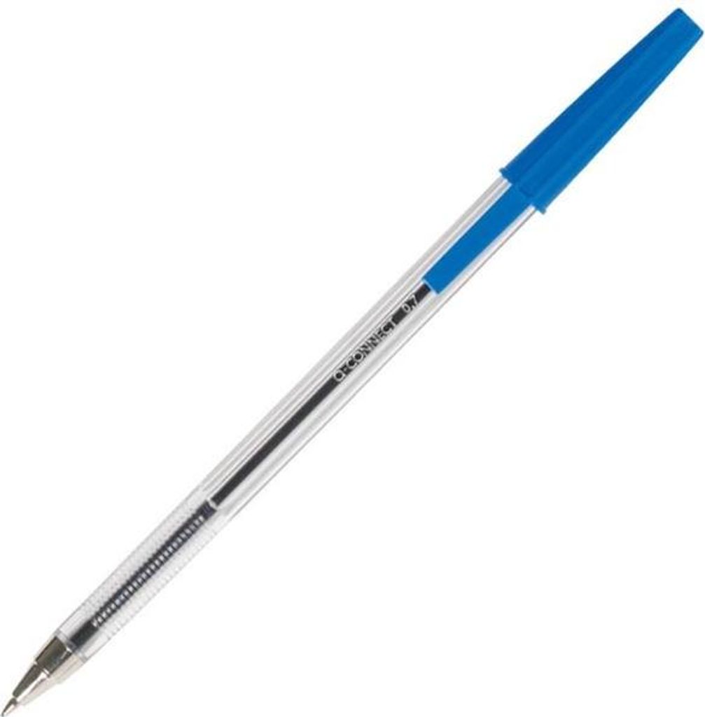 Kugelschreiber Q-Connect - Einweg, 0,7 mm, blau Produktbild 