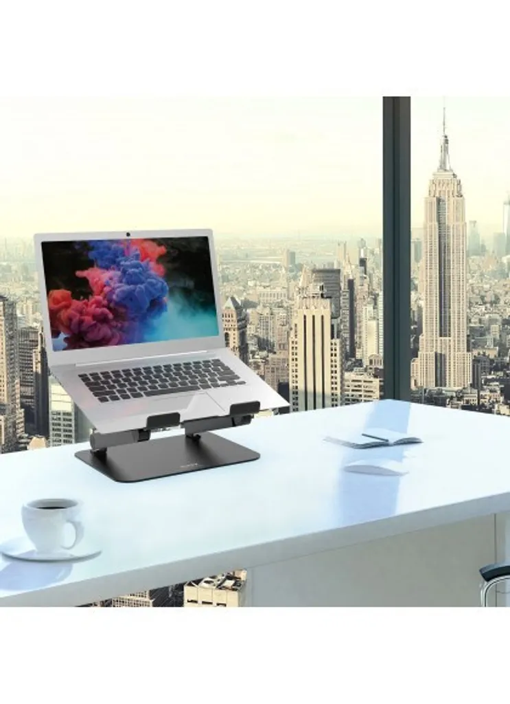 Réhausseur PC Portable Aluminium Pliable et Ajustable - Design Ventilé - 10