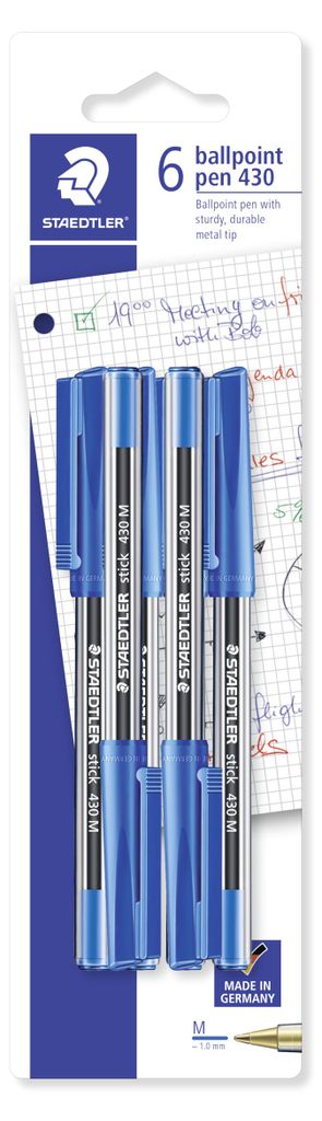 STAEDTLER stick 430 Kugelschreiber Blisterkarte mit 6 Produktbild 