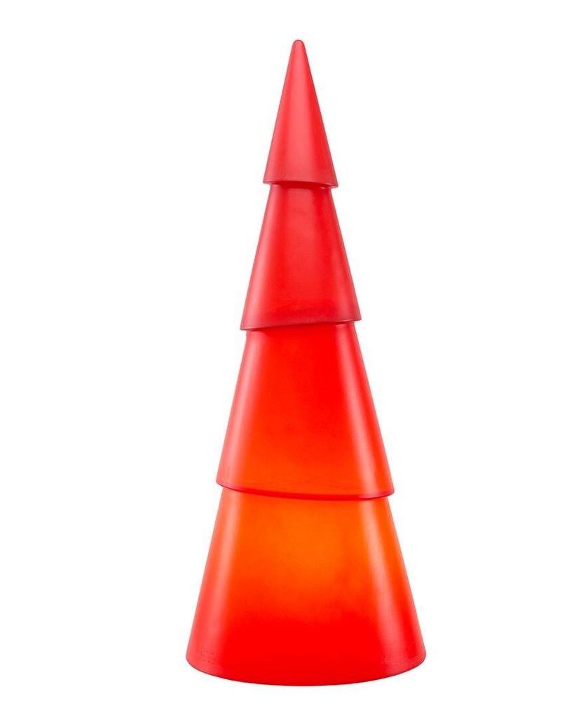 8 seasons - Motivleuchte Shining Tree rund 75 cm rot