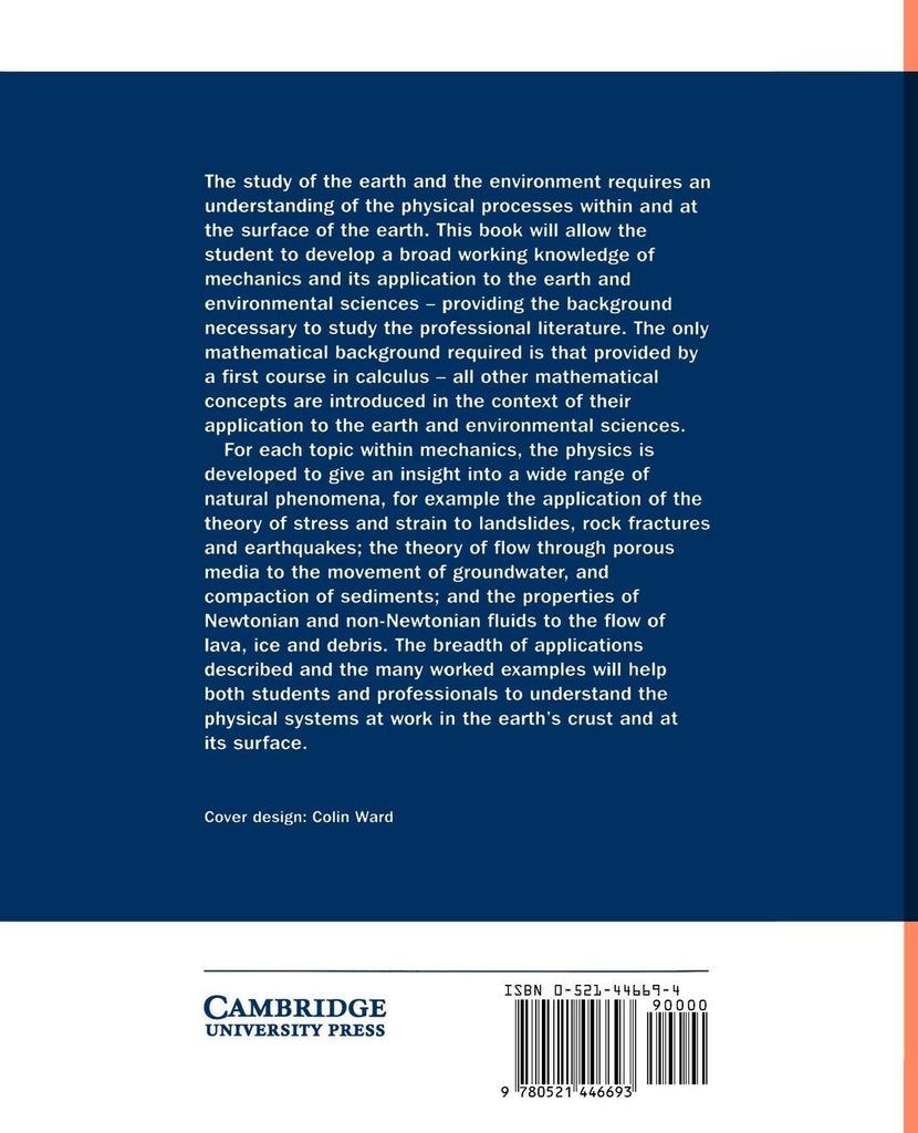 Mechanics in the Earth and Environmental Sciences