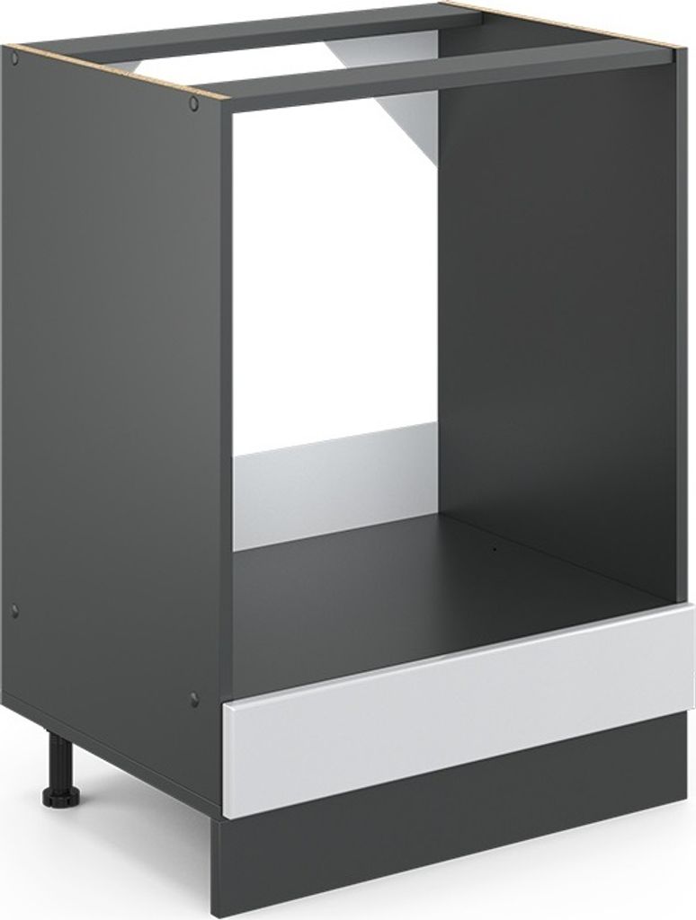 Vicco Herdumbauschrank R-Line, 60 cm , AP Eiche, Weiß Landhaus/Anthrazit