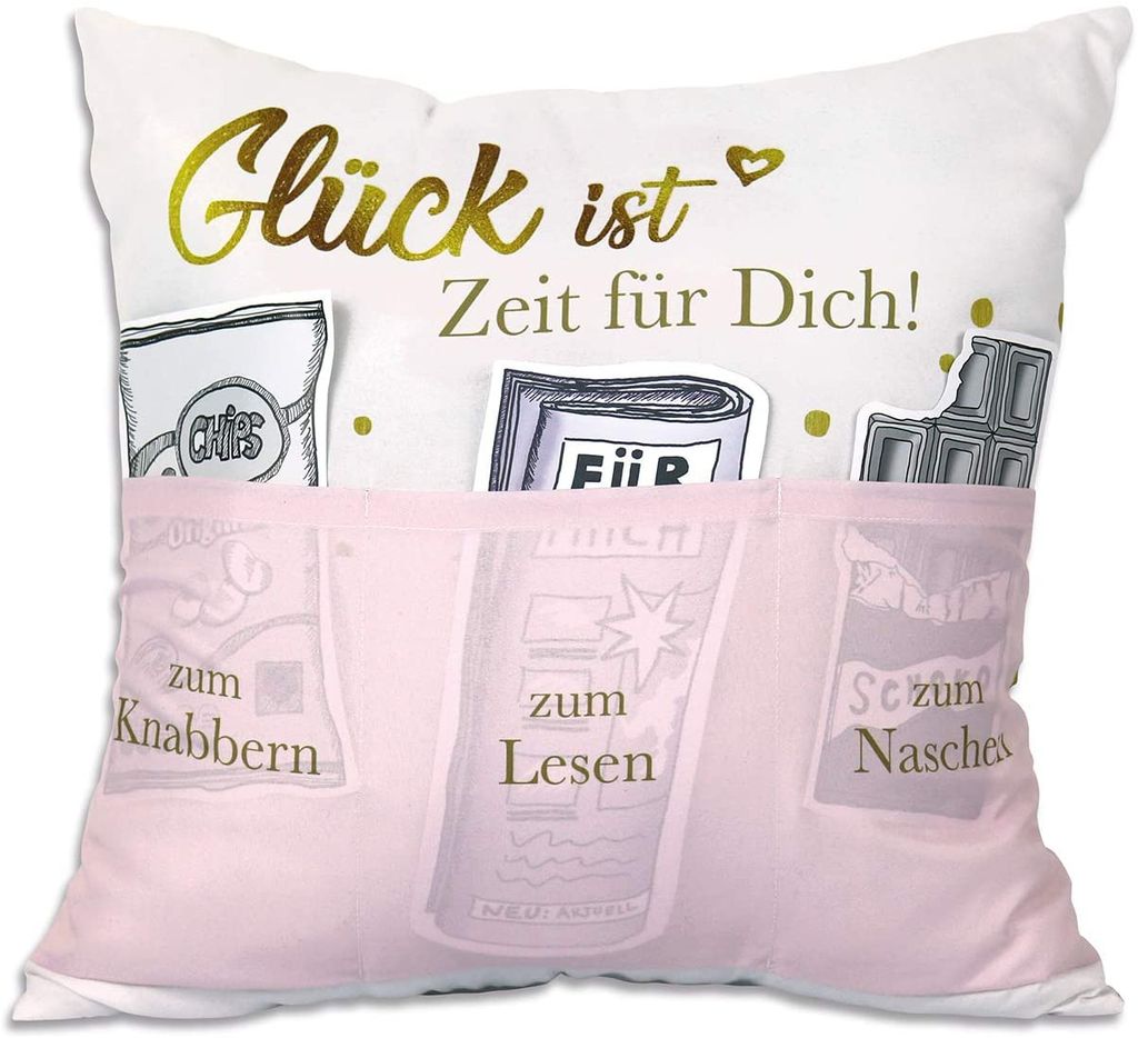 Sofahelden Kissen Glück ist Zeit Produktbild 