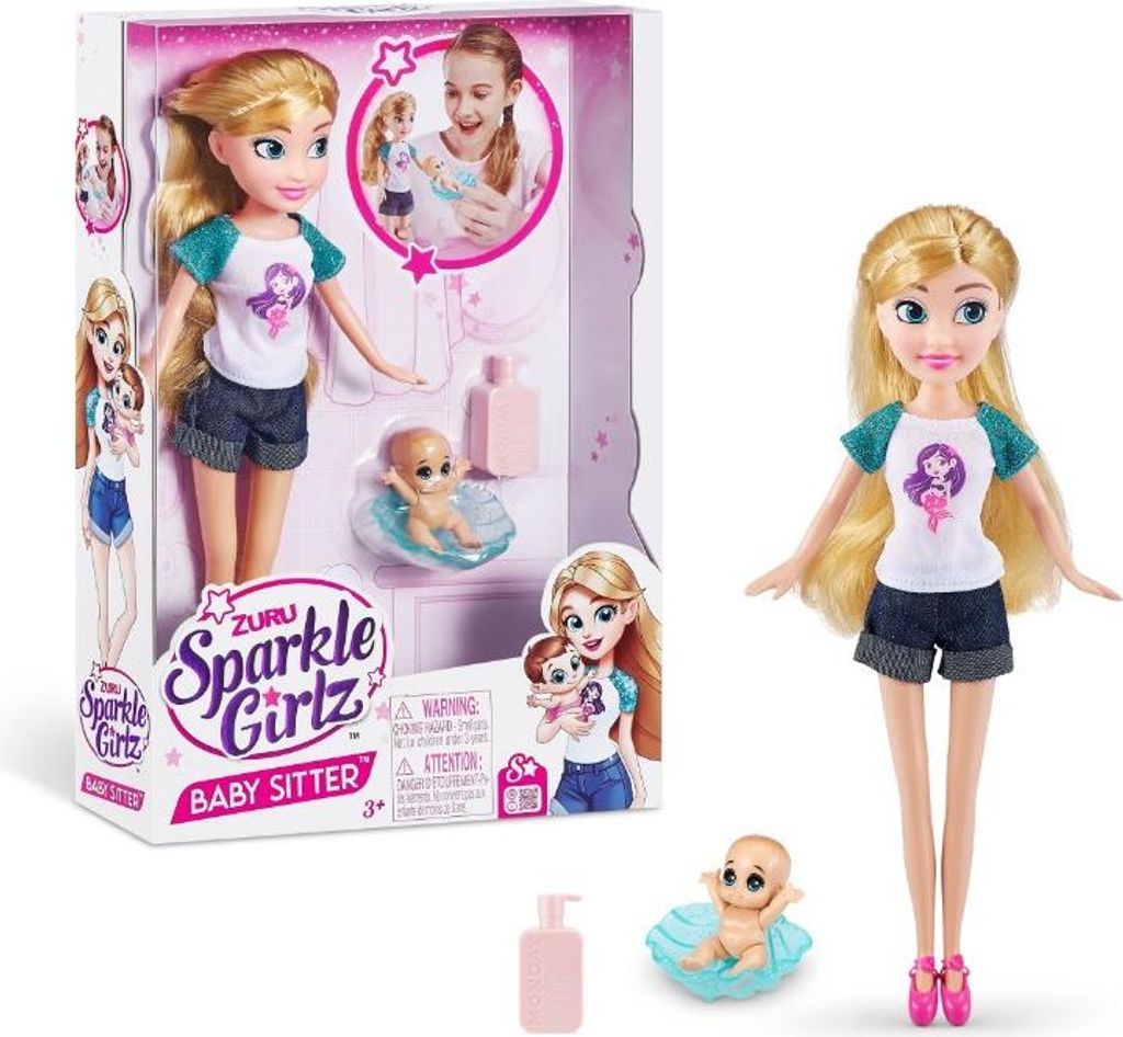 Sparkle Girlz Babysitter-Puppe mit süßen Accessoires