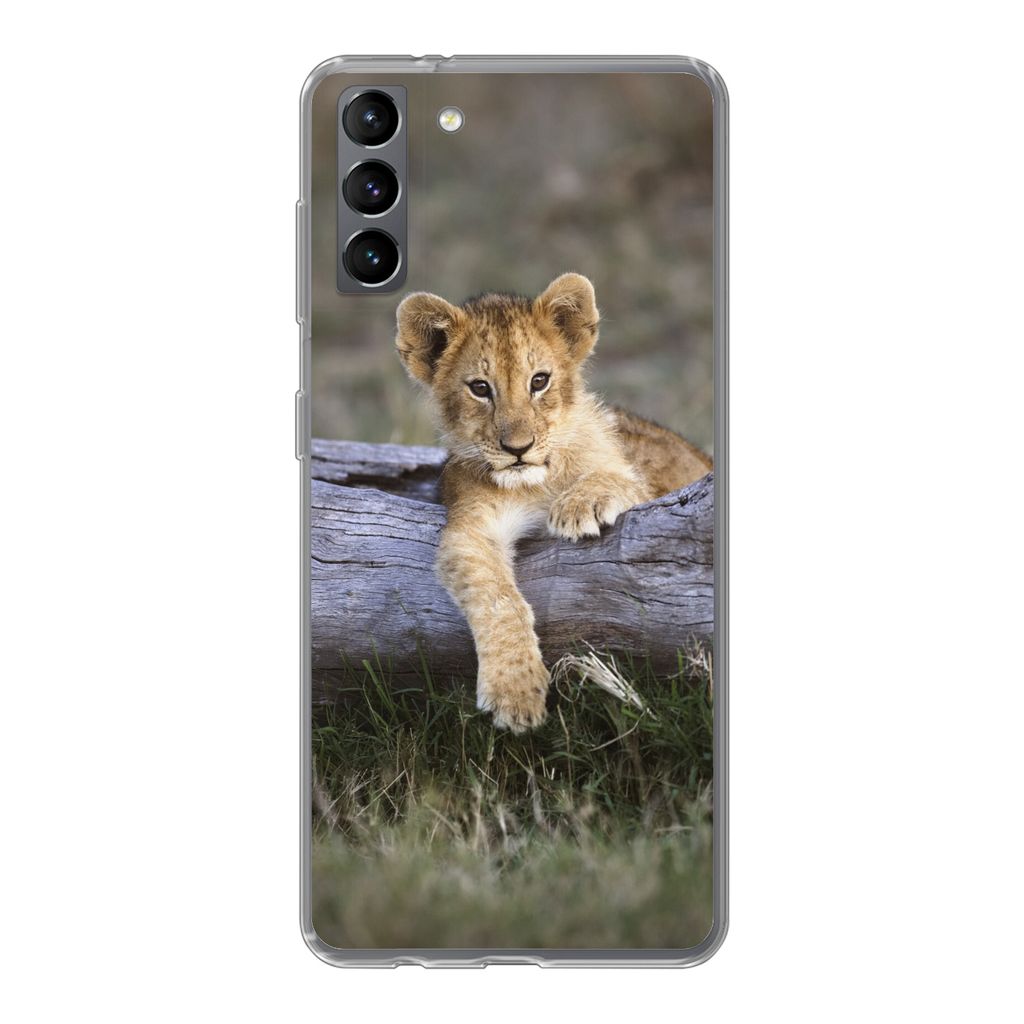 MuchoWow Handyhülle Schutzhülle Hülle für Samsung Galaxy S21 Plus Jungtier - Tier - Natur Silikon Softcase Handy Hülle - Handy-Tasche