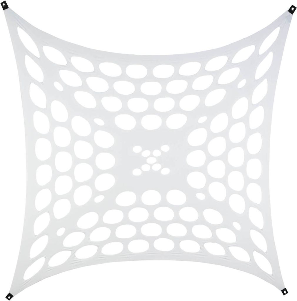 PSYWORK Schwarzlicht Segel Elasthan "Space Dots" Weiß, 3x3m