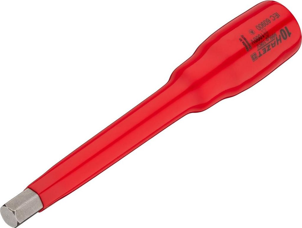 Hazet Schraubendreher-Steckschlüsseleinsatz, schutzisoliert 1/2 (12,5 mm) Vierkant hohl, Innen Sechskant Profil, SW 10 mm