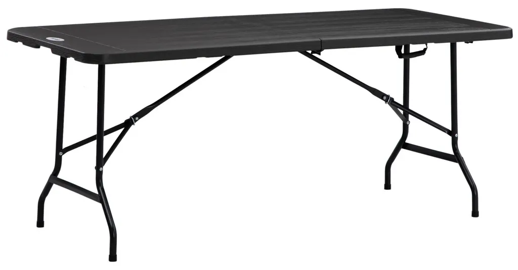 Table de jardin pliante 180cm en plastique HDPE gris foncé - Modèle XL