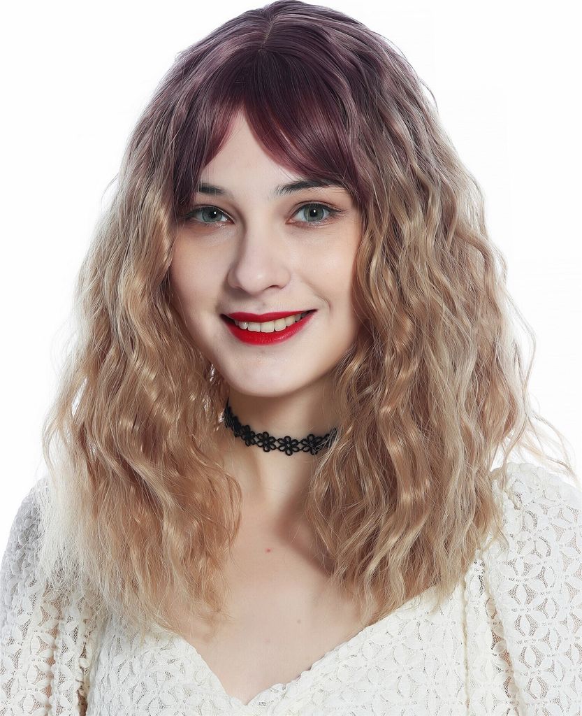 WIG ME UP Perücke schulterlang voluminös wild gewellt Pony Produktbild 