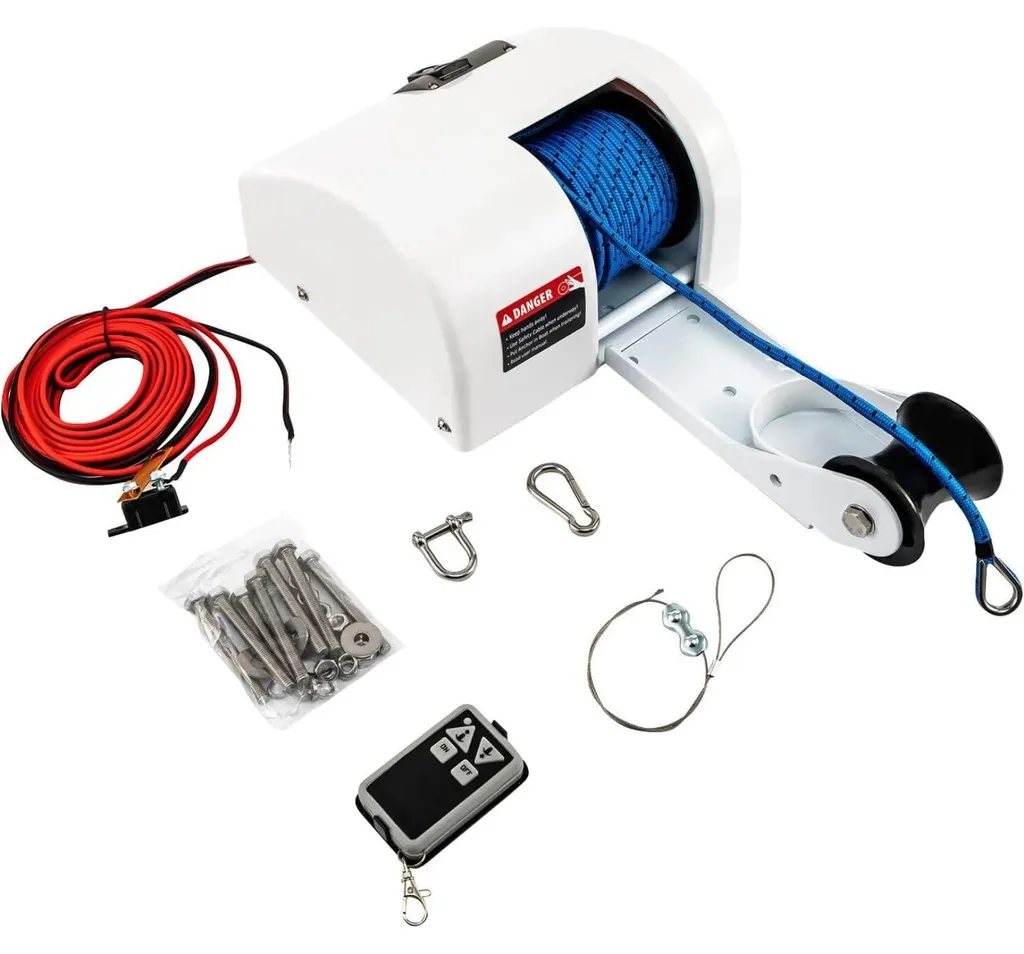 Treuil d'ancre électrique 12V pour yacht avec télécommande sans fil