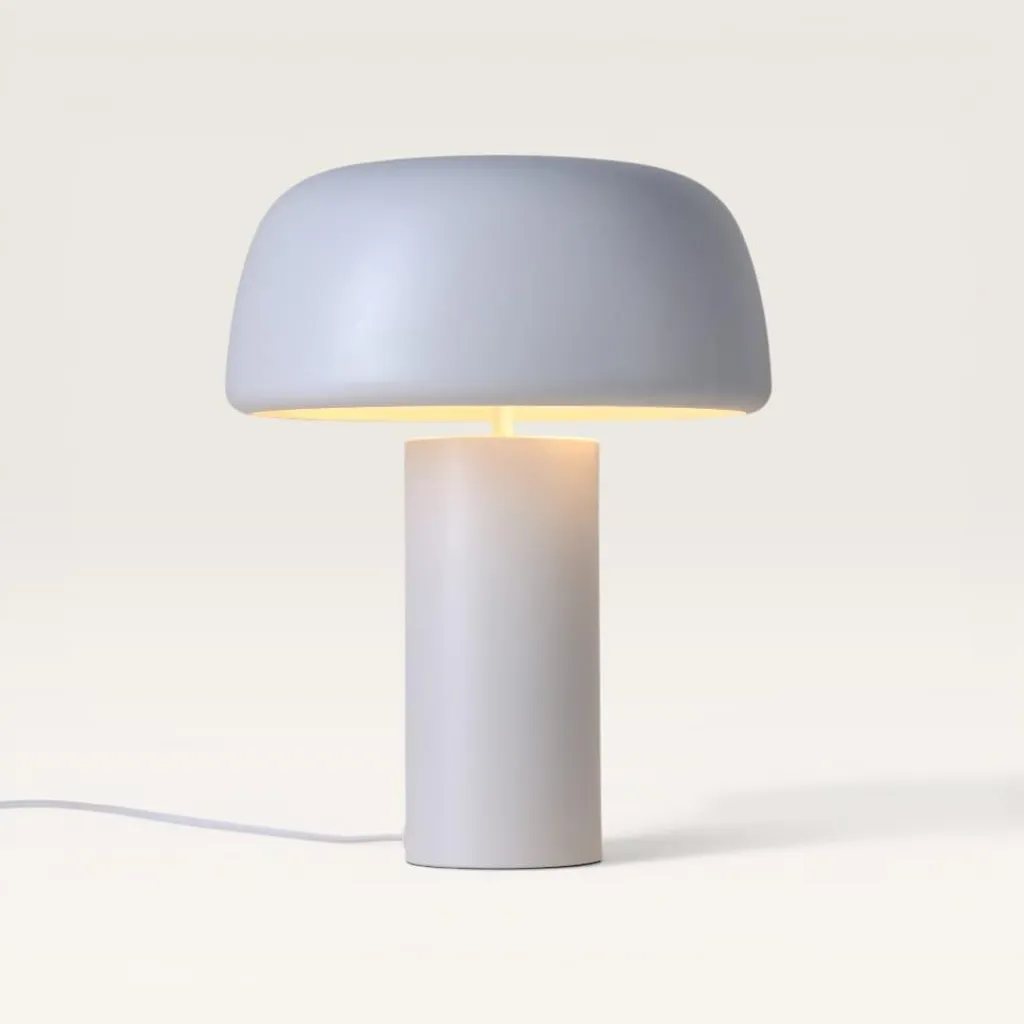 Lampe de Chevet Blanche Voryn LUSENZ - Éclairage à Poser Douille E27