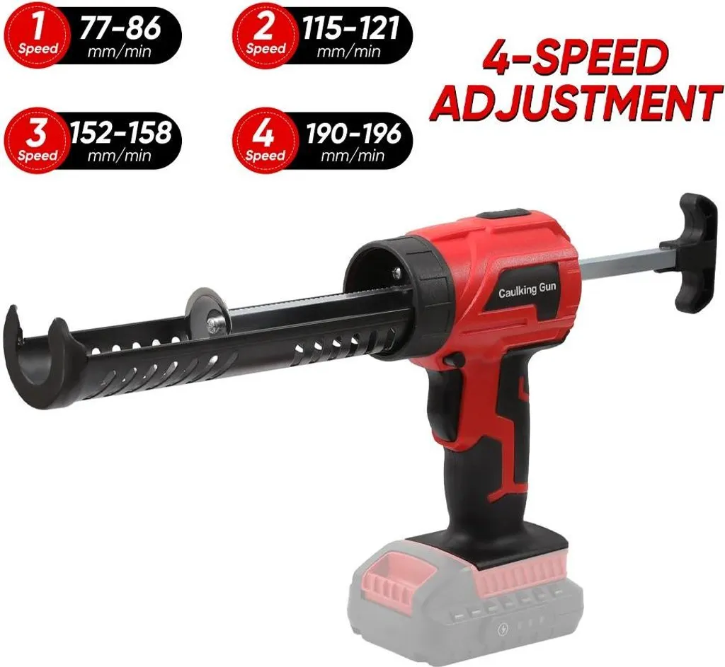 Pistolet à silicone sans fil 4 vitesses - Presse à cartouche électrique