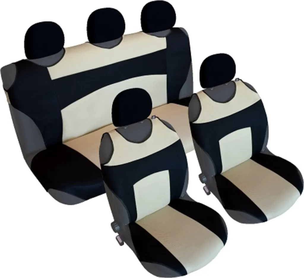 CSC303S Coprisedili Auto Famiglia Nero-Beige | Lavabili e Sicuri