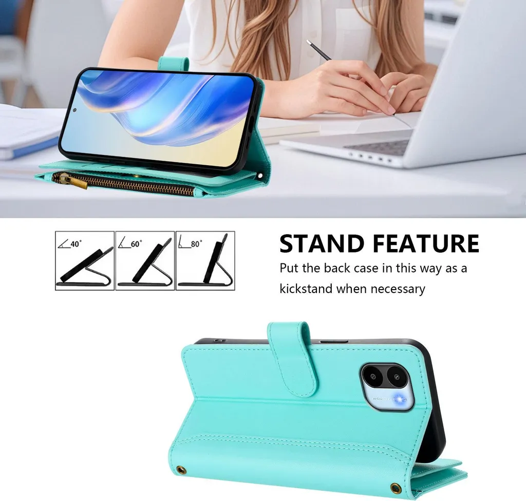 Cover Xiaomi Redmi A1 / A1+ Verde Militare Antiurto con Slide Fotocamera