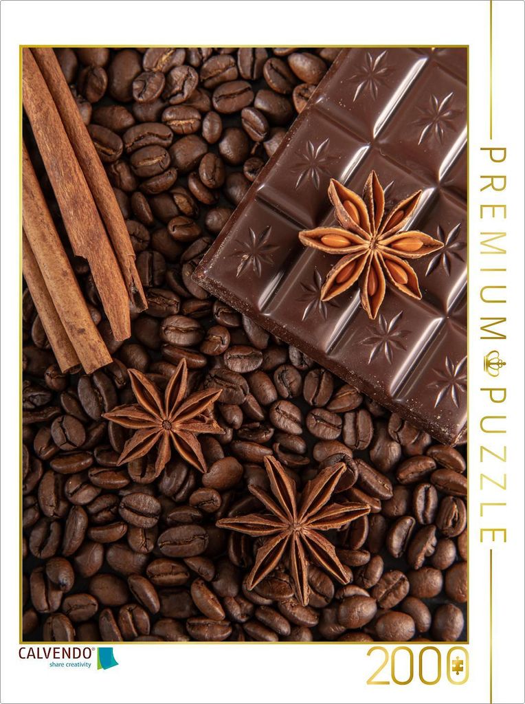 CALVENDO Puzzle Schoko Kaffe Anis Zimt 2000 Teile Puzzle hoch | 2000 Teile Lege-Größe 90x67cm Foto-Puzzle für glückliche Stunden
