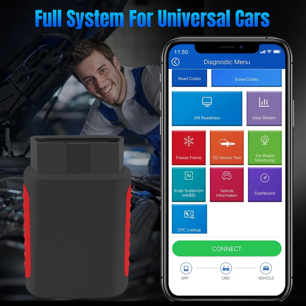 Scanner OBD2 Bluetooth pour effacer les codes défauts ABS SRS