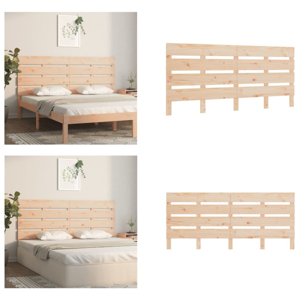 vidaXL Kopfteil 200x3x80 cm Massivholz Kiefer - Kopfteil - Kopfteile - Bettkopfteil - Holzkopfteil