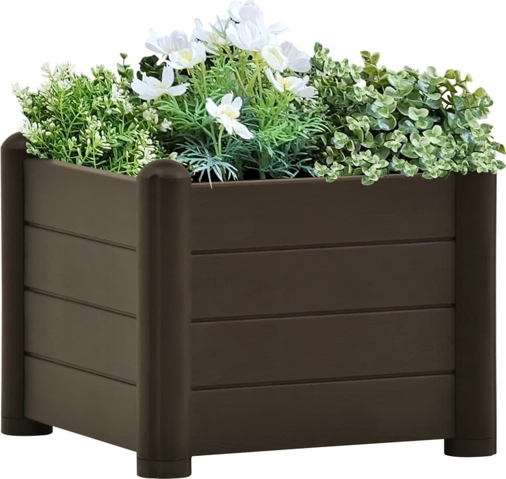 Maison Exclusive - Garten-Hochbeet PP Mokka 43x43x35 cm