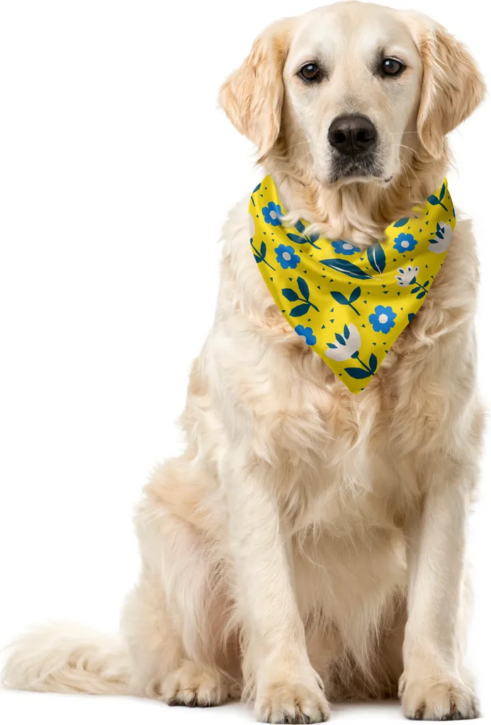 Idea Regalo: Bandana ABAKUHAUS 55x55 cm Motivi Floreali per Cani