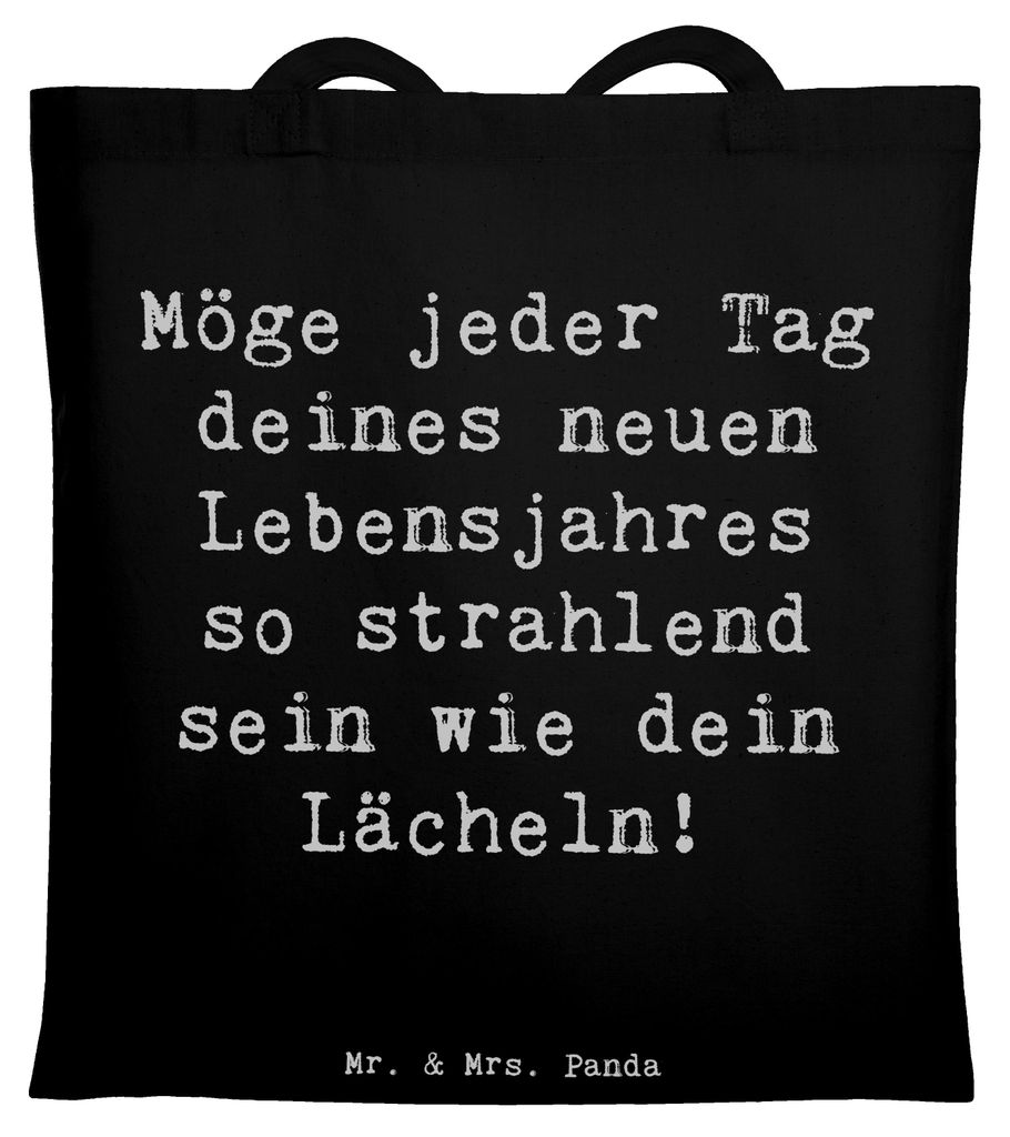 Mr. & Mrs. Panda dokumententasche Spruch 80. Geburtstag Freude - Schwarz - Geschenk, Laptoptasche, besonderes Ereignis, feiern, Jutebeutel, neues L...