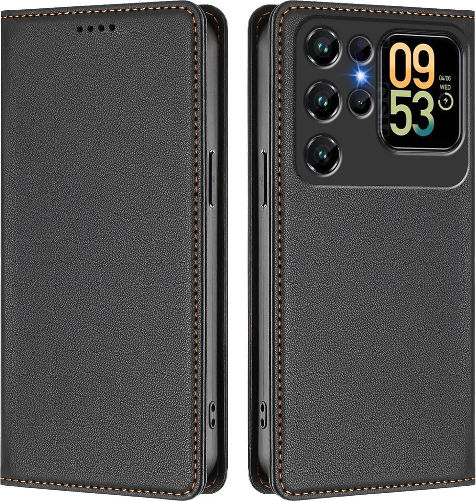 Custodia per Oukitel C62 / C62 Pro, Flip Cover in Finto cuoio antiurto magnetica con supporto nero