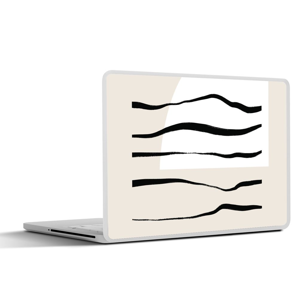 MuchoWow Laptop Aufkleber Sticker Cover Abstrakt - Linie - Pastell 25x18 cm - Laptop-Deko