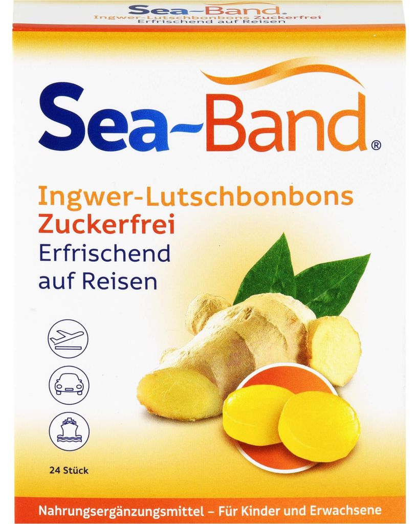 SEA-BAND zenzero senza zucchero, 24 pastiglie Immagine del prodotto 