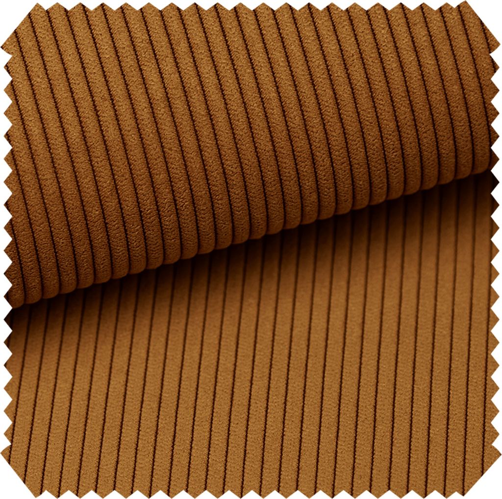 novely ONTRE - Samtiger Polsterstoff in Feincord-Optik - Robuster Möbelstoff - Pflegeleichte Meterware 1 lfm - Farbe: 31 Terracotta