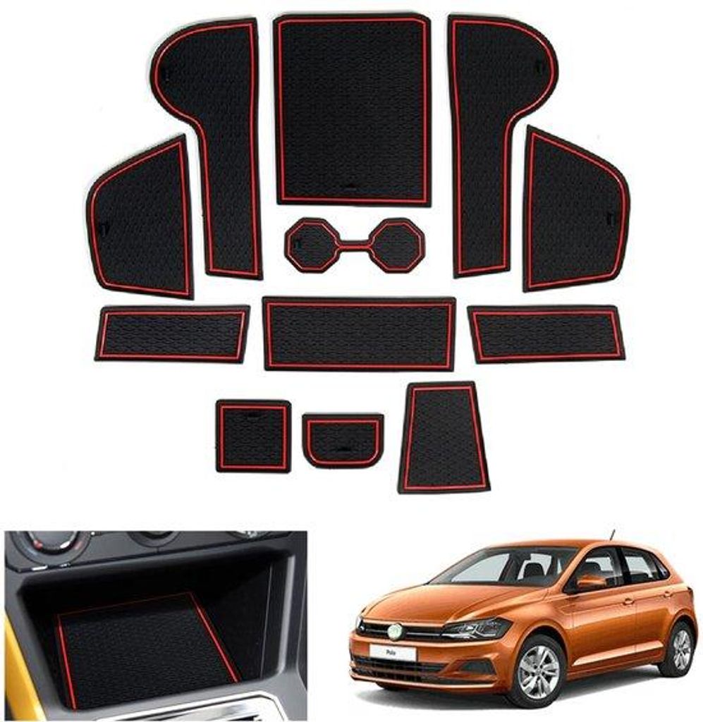 VW-Polo-MK6-Anti-Slip-Matten, weiß, 2018-2025, 2026, für VW-Polo-MK6-Zubehör