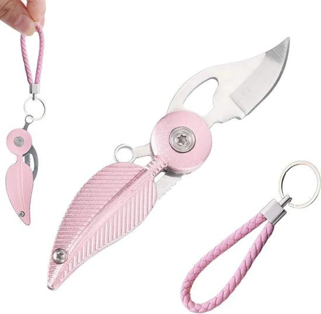 Porte-clés couteau rose : solution de défense contre les agressions