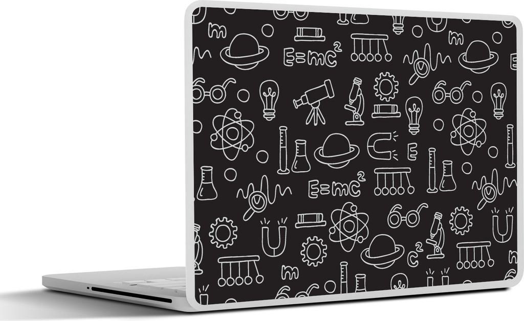 MuchoWow Laptop Aufkleber Sticker Cover Chemie - Symbol - Muster 30x22 cm - Laptop-Sticker