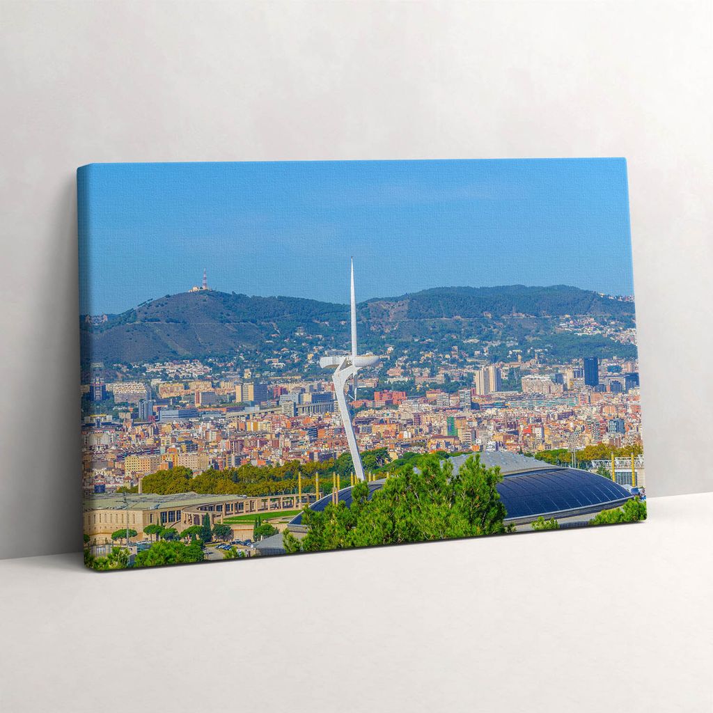 Barcelona Olympischer Park Katalonien – Leinwandbild Wandbild – 60x40 cm – Leinwandbilder – Wandbilder – Schlafzimmer – Flur