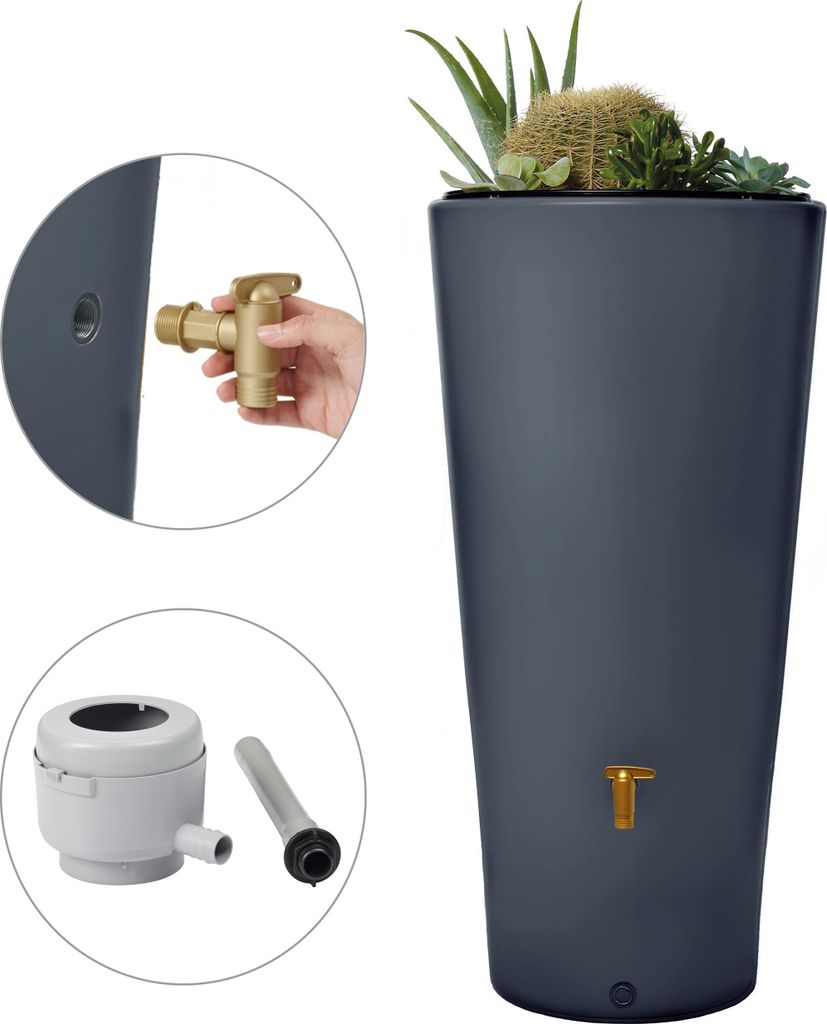 4rain VASO 2in1 serbatoio per pioggia 220 litri grigio Immagine del prodotto 
