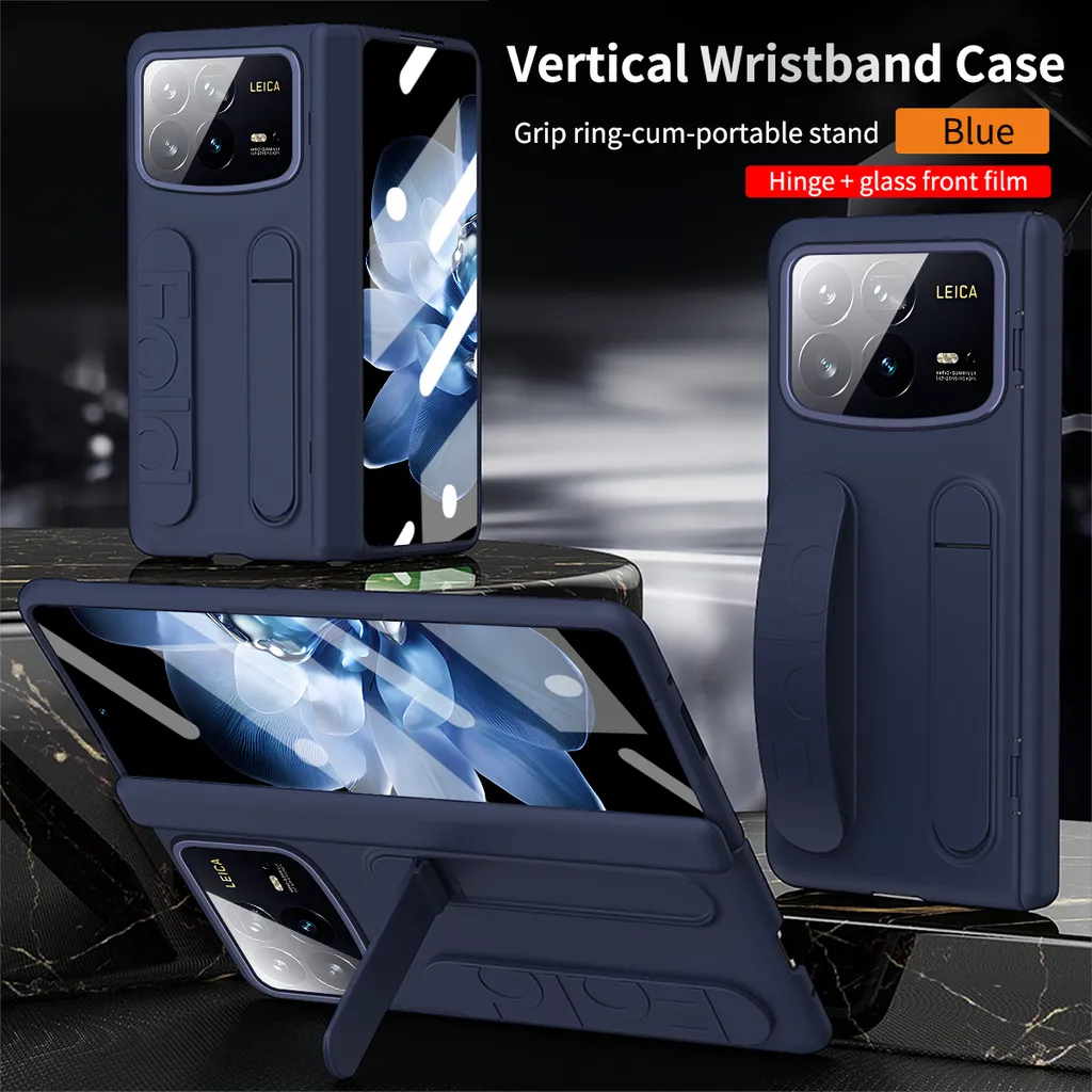FTRONGRT Cover per Xiaomi Mi Band 6 NFC, Combinazione PC + Pellicola Temperata Schermo, Protezione All-Inclusive, Resistente Agli Urti, Custodia per Xiaomi Mi Band 6 NFC Smartwatch.Blu Inchiostro