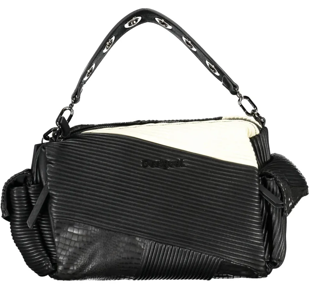 Sac à main noir pour femme multiposition chic cuir PU de taille M