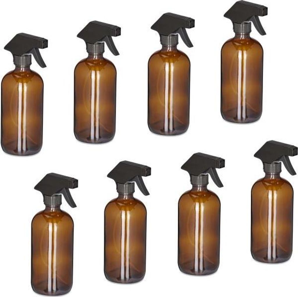 Sprühflasche Glas 500 ml 8er Set