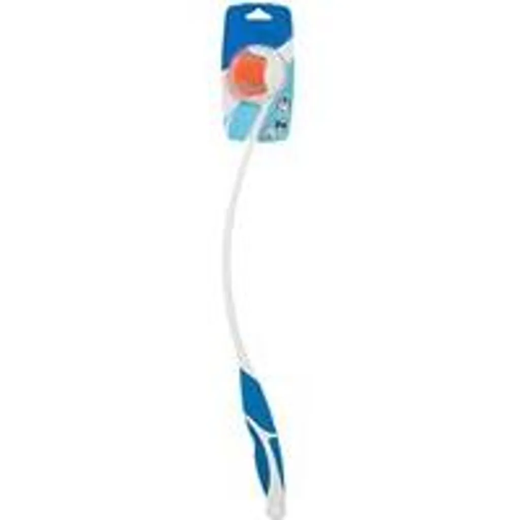 Lanceur de balles bleu et blanc 66 cm pour entraînement canin intensif
