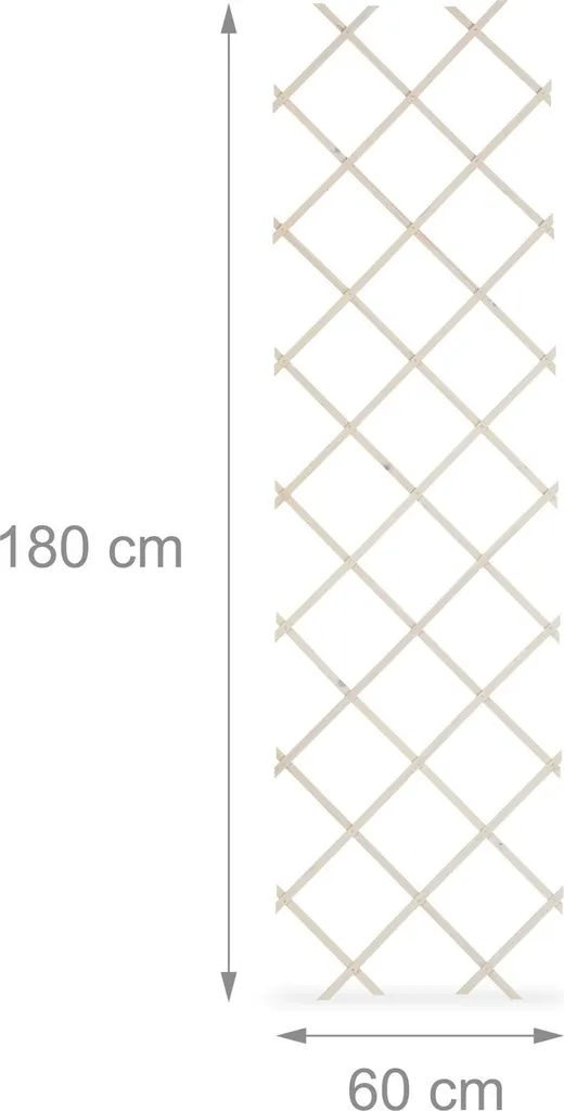 Support plante grimpante : Treillis bois rétractable extensible 180cm - 4